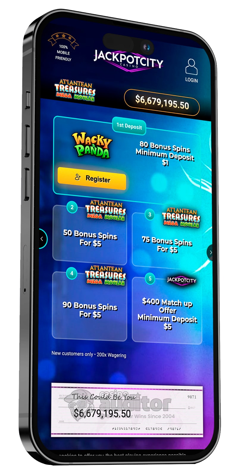 JackpotCity $1 Minimum Deposit Casino Canada